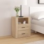 Comodino Rovere Sonoma 50x36x60 cm in Legno Multistrato Comodino Rovere Sonoma 50x36x60 cm in Legno Multistrato