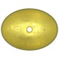 Lavandino in Vetro 50x37x14 cm Oro Lavandino in Vetro 50x37x14 cm Oro