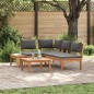 vidaXL Set Panchina da Giardino 4 pcs Marrone e Grigio scuro e Marrone vidaXL Set Panchina da Giardino 4 pcs Marrone e Grigio scuro e Marrone