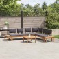 vidaXL Set Panchina da Giardino 3 pcs Marrone e Grigio scuro e Marrone vidaXL Set Panchina da Giardino 3 pcs Marrone e Grigio scuro e Marrone