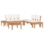 vidaXL Set Panchina da Giardino 3 pcs Marrone e Crema 2 posti Small vidaXL Set Panchina da Giardino 3 pcs Marrone e Crema 2 posti Small