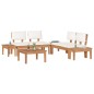 vidaXL Set Panchina da Giardino 3 pcs Marrone e Crema 2 posti Small vidaXL Set Panchina da Giardino 3 pcs Marrone e Crema 2 posti Small