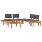 vidaXL Set Panchina da Giardino 3 pcs Marrone e Grigio scuro e Marrone vidaXL Set Panchina da Giardino 3 pcs Marrone e Grigio scuro e Marrone