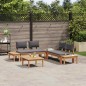 vidaXL Set Panchina da Giardino 3 pcs Marrone e Grigio scuro e Marrone vidaXL Set Panchina da Giardino 3 pcs Marrone e Grigio scuro e Marrone