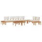 vidaXL Set Panchina da Giardino 5 pcs Marrone e Crema 2 posti Small