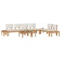 vidaXL Set Panchina da Giardino 5 pcs Marrone e Crema 2 posti Small