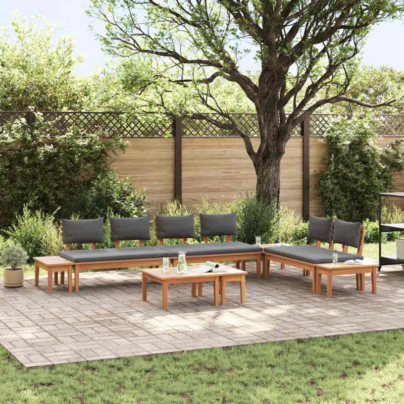 vidaXL Set da Giardino da 5 Pezzi con Cuscini - Legno Massello di Teak vidaXL Set da Giardino da 5 Pezzi con Cuscini - Legno Massello di Teak