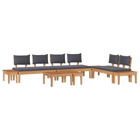 vidaXL Set da Giardino da 5 Pezzi con Cuscini - Legno Massello di Teak