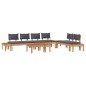 vidaXL Set da Giardino da 5 Pezzi con Cuscini - Legno Massello di Teak vidaXL Set da Giardino da 5 Pezzi con Cuscini - Legno Massello di Teak