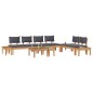 vidaXL Set da Giardino da 5 Pezzi con Cuscini - Legno Massello di Teak vidaXL Set da Giardino da 5 Pezzi con Cuscini - Legno Massello di Teak
