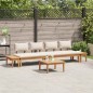 vidaXL Set da Giardino di 5 Pezzi con Cuscini - Legno Teak Massello vidaXL Set da Giardino di 5 Pezzi con Cuscini - Legno Teak Massello