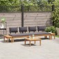 vidaXL Set da pranzo da giardino in 5 pezzi in teak massello