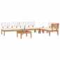 vidaXL Set da pranzo da giardino , 5 pezzi con cuscini - in legno massello di teak vidaXL Set da pranzo da giardino , 5 pezzi con cuscini - in legno massello di teak