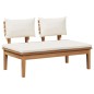 vidaXL Set da pranzo da giardino , 5 pezzi con cuscini - in legno massello di teak vidaXL Set da pranzo da giardino , 5 pezzi con cuscini - in legno massello di teak