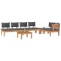 vidaXL Set da pranzo da giardino 5 pezzi con cuscini - Legno di teak massello vidaXL Set da pranzo da giardino 5 pezzi con cuscini - Legno di teak massello