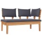 vidaXL Set da pranzo da giardino 5 pezzi con cuscini - Legno di teak massello vidaXL Set da pranzo da giardino 5 pezzi con cuscini - Legno di teak massello