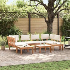 vidaXL Set da giardino 4 pezzi con cuscini - Legno teak massello