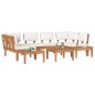 vidaXL Set da giardino 4 pezzi con cuscini - Legno teak massello vidaXL Set da giardino 4 pezzi con cuscini - Legno teak massello