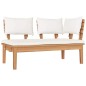 vidaXL Set da giardino 4 pezzi con cuscini - Legno teak massello vidaXL Set da giardino 4 pezzi con cuscini - Legno teak massello
