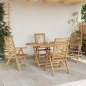 vidaXL Set da Pranzo da Giardino 5 Pezzi Pieghevole in Legno Massello di Teak vidaXL Set da Pranzo da Giardino 5 Pezzi Pieghevole in Legno Massello di Teak