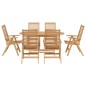 vidaXL Set da Pranzo da Giardino 7 Pezzi Pieghevole in Legno Massello di Teak vidaXL Set da Pranzo da Giardino 7 Pezzi Pieghevole in Legno Massello di Teak