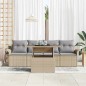 vidaXL Set di divani da giardino 5 pezzi con cuscini beige in rattan sintetico vidaXL Set di divani da giardino 5 pezzi con cuscini beige in rattan sintetico