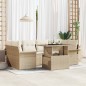 vidaXL Set Divano da Giardino 7 Pezzi in Rattan Sintetico Beige vidaXL Set Divano da Giardino 7 Pezzi in Rattan Sintetico Beige