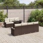 vidaXL Set da Giardino di 8 Pezzi con Cuscini Marroni in Rattan Sintetico vidaXL Set da Giardino di 8 Pezzi con Cuscini Marroni in Rattan Sintetico