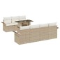 vidaXL Set di divani da giardino 8 pezzi con cuscini beige in polirattan vidaXL Set di divani da giardino 8 pezzi con cuscini beige in polirattan