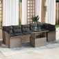 vidaXL Set Giardino 8 Pezzi con Cuscini Grigi in Polyrattan vidaXL Set Giardino 8 Pezzi con Cuscini Grigi in Polyrattan