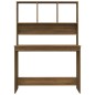 Scrivania Mensole Rovere Marrone 110x45x157cm Legno Multistrato