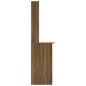 Scrivania Mensole Rovere Marrone 110x45x157cm Legno Multistrato