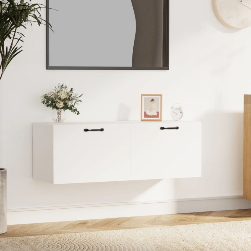 Mobile Pensile Bianco 100x36,5x35 cm Legno Multistrato Mobile Pensile Bianco 100x36,5x35 cm Legno Multistrato