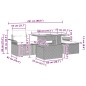 vidaXL Set di divani da giardino vitaXL composto da 6 pezzi con cuscini grigio chiaro in rattan sintetico vidaXL Set di divani da giardino vitaXL composto da 6 pezzi con cuscini grigio chiaro in rattan sintetico
