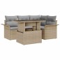 vidaXL Set giardino in rattan sintetico da 5 pezzi con cuscini beige vidaXL Set giardino in rattan sintetico da 5 pezzi con cuscini beige