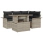 Set Divani da Giardino vidaXL (5 Pezzi) in Grigio Chiaro e Rattan Set Divani da Giardino vidaXL (5 Pezzi) in Grigio Chiaro e Rattan