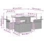 Set Divani da Giardino vidaXL (5 Pezzi) in Grigio Chiaro e Rattan Set Divani da Giardino vidaXL (5 Pezzi) in Grigio Chiaro e Rattan