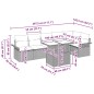 vidaXL Set di divani da giardino da 7 pezzi con cuscini in rattan sintetico nero vidaXL Set di divani da giardino da 7 pezzi con cuscini in rattan sintetico nero