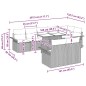 vidaXL Set di divani da giardino in rattan grigio, 9 pezzi con cuscini vidaXL Set di divani da giardino in rattan grigio, 9 pezzi con cuscini