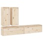 Mobili Porta TV 4 pz in Legno Massello di Pino