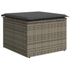 vidaXL Set di divani da giardino 8 pezzi con cuscini grigi in rattan sintetico