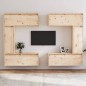 Mobili Porta TV 6 pz in Legno Massello di Pino Mobili Porta TV 6 pz in Legno Massello di Pino