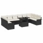 vidaXL Set di divani da giardino 11 pezzi con cuscini in rattan sintetico nero vidaXL Set di divani da giardino 11 pezzi con cuscini in rattan sintetico nero