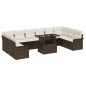 vidaXL Set giardino in 11 pezzi con cuscini marroni in rattan vidaXL Set giardino in 11 pezzi con cuscini marroni in rattan