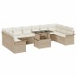 vidaXL Set da Giardino di 11 Pezzi con Cuscini Beige in Rattan Sintetico vidaXL Set da Giardino di 11 Pezzi con Cuscini Beige in Rattan Sintetico