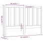 Testiera per Letto Bianca 141x4x100 cm Legno Massello di Pino Testiera per Letto Bianca 141x4x100 cm Legno Massello di Pino