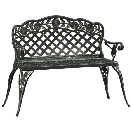 vidaXL Panchina da Giardino 108 cm in Alluminio Pressofuso Verde