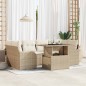 vidaXL Set di divani da giardino da 7 pezzi con cuscini beige in rattan sintetico vidaXL Set di divani da giardino da 7 pezzi con cuscini beige in rattan sintetico