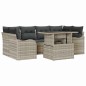 vidaXL Set di divani da giardino 7 pezzi con cuscini grigio chiaro in rattan sintetico vidaXL Set di divani da giardino 7 pezzi con cuscini grigio chiaro in rattan sintetico
