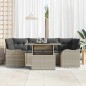 vidaXL Set di divani da giardino 7 pezzi con cuscini grigio chiaro in rattan sintetico vidaXL Set di divani da giardino 7 pezzi con cuscini grigio chiaro in rattan sintetico